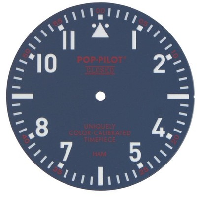 Zifferblatt für Miyota 2035 - POP-PILOT, blau 35,1 mm
