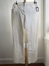 JAEGER White Jeans Size 18 New With Tags RRP £99 Straight Leg Denim