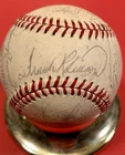 1975 Cleveland Indians Team Autographed Baseball: Robinson, Eckersley, Bell, +23