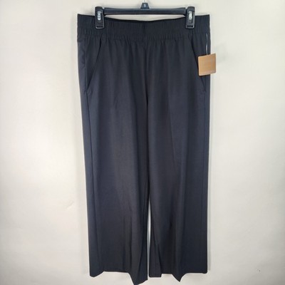 Eddie Bauer Pants Womens Large Black Transit Wide Leg Crop Pull On Outdoor