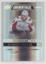 2021 Upper Deck Credentials Debut Ticket Access /999 Tier 1 Aliaksei Protas 10x3