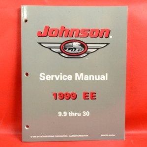 1999 JOHNSON EE 9.9 thru 30 HP  Models OEM Service Manual P/N 787028 Very Good
