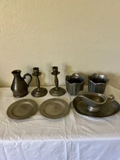 Lot 9 Vintage Pewter Serveware Watson Concord Bon Chef Wilton RWP Collection