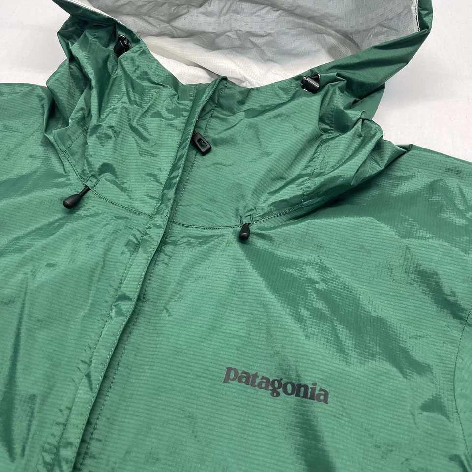 Chaqueta Patagonia Torrentshell H2NO Verde Lluvia Para Hombre Talla Grande Cremallera Completa Foto 3 de 4