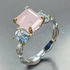 popular jewelry Natural Morganite Ring 925 Sterling Silver Size 7.5 /R482535