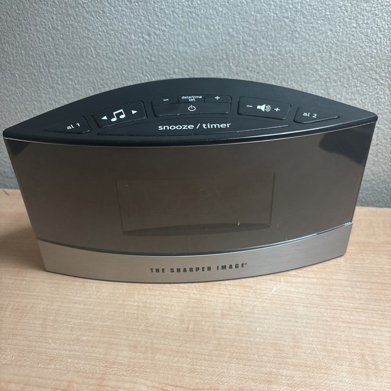 Sharper Image EC-B100 Dual Alarm Clock w/20 Different Soothing Sounds + OEM AC