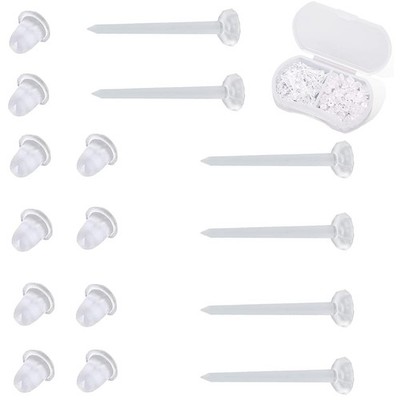 Nkwuire Plastic Earrings, 200 PCS Invisible Clear Post Studs for Sports, Work...