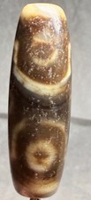 Stunning Tibetan Old Agate 6 Eye Dzi Bead, Translucent, Talisman, Charm     