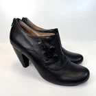 Miz Mooz SYLVIA Black Leather Button Booties Shoes Womens US 9/EU 40 Victorian
