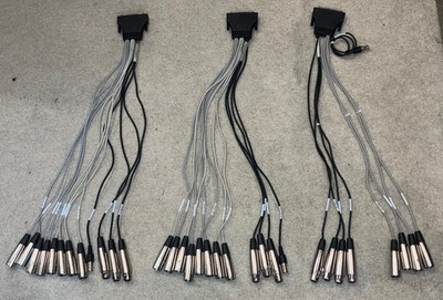Lot Of 30 XLR Plugs / Receptacle Digigram Balanced Breakout Cable XLR