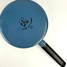 Vintage Blue Enamelware Saucepan Pan Huta Silesia Poland Enamel Cookware 16
