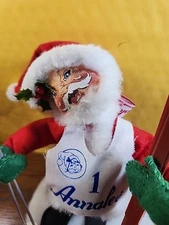 Annalee Dolls Santa With Skis  1994 Christmas