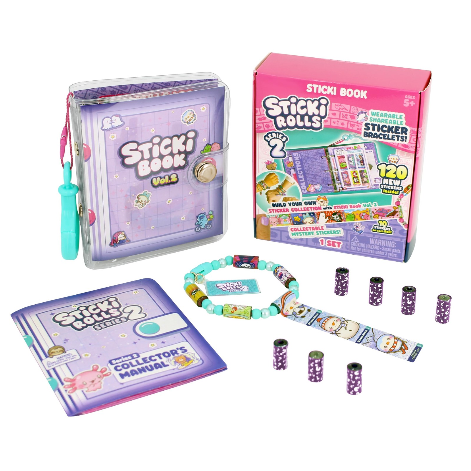 STICKI Rolls Sticki Book - The Original Wearable Shareable Toy Sticker Bracel...