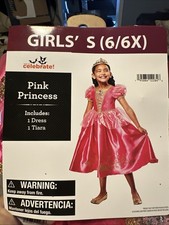 Halloween Costume Girl Pink Princess Small 6 New