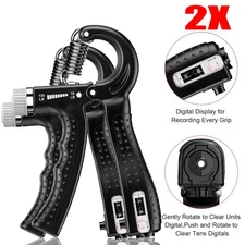 2 Pack Hand Grip Strengthener Adjustable Resistance Strength Trainer for Muscle