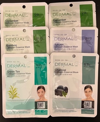 Dermal Korea Collagen Essence Full Face Facial Mask Sheet Variety Pack Free Ship