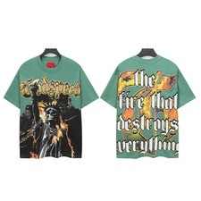 New Vintage Godspeed Skeleton Casual Loose Top Short Sleeved Tee Mens T-Shirt