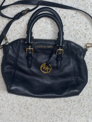 Michael Kors Shoulder Bag/Leather/BLK/Solid color
