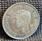 1943 Canada Silver 50 Cent- Fineness .80- Near 3 Variety- EF Cond