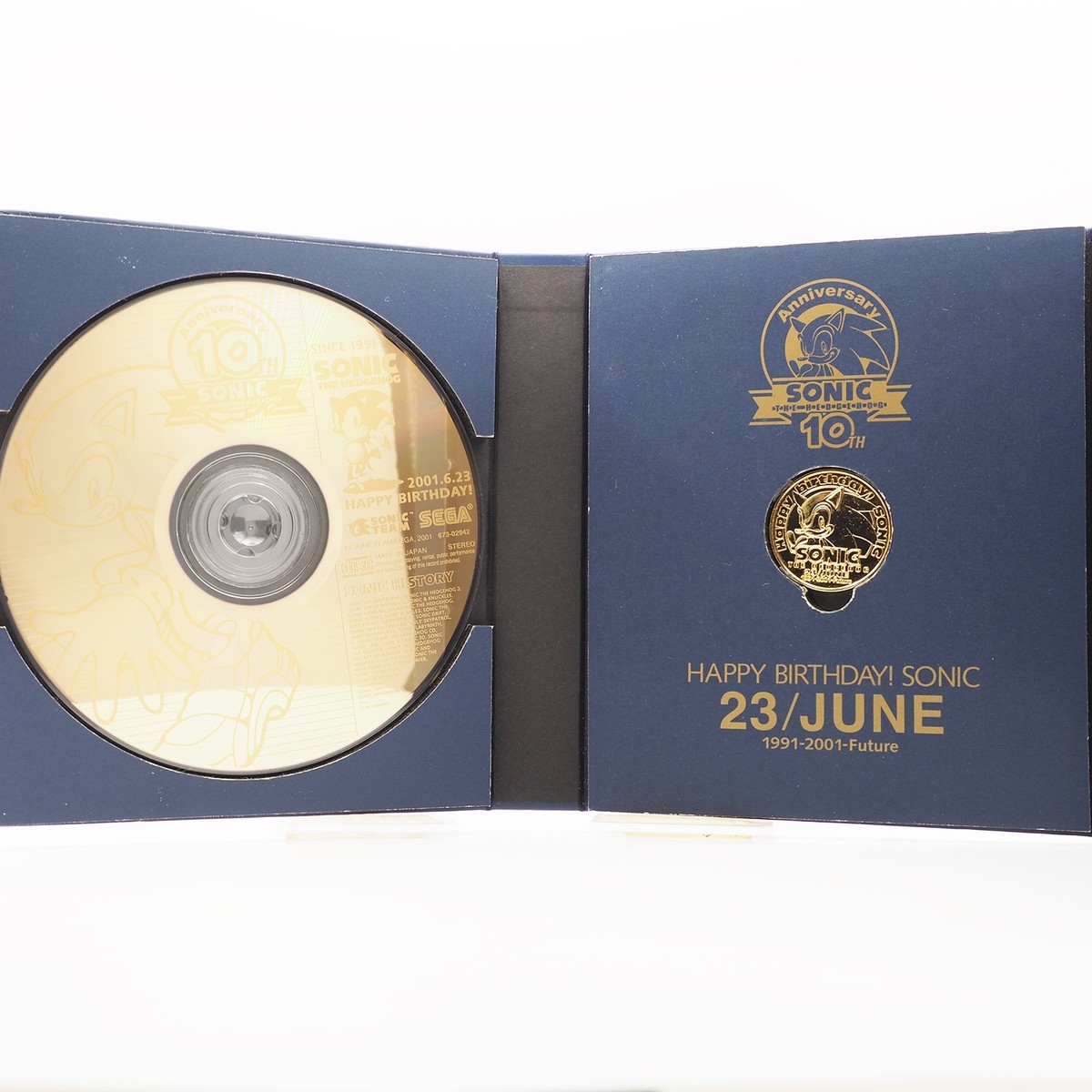 SEGA SONIC THE HEDGEHOG 10th Anniversary SPECIAL CD with Medal