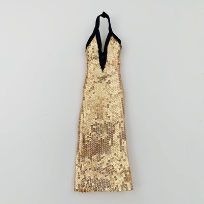 Integrity Toys Fashion Royalty Poppy Parker Glitzer Gold Pailletten Abendkleid