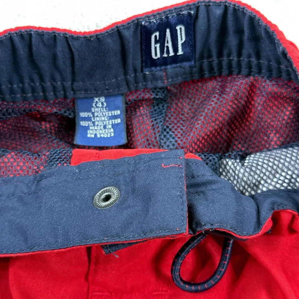 Pantalón cargo Gap niños XS 4 rojo utilitario Gorpcore suelto holgado ajustable Foto 3 de 4
