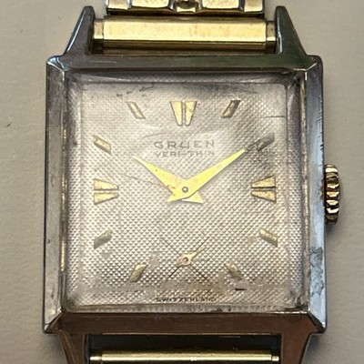 1952 Gruen Veri-Thin Wrist Watch 415-827 10Kt GF Bezel 17j  display picture 1