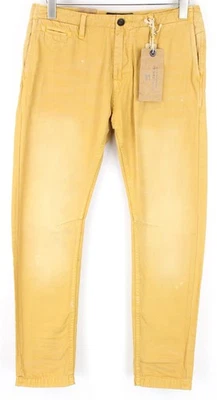 Scotch & Soda Theon Pantalon Pour Hommes W31/L32 Jaune Slim Jeans En Coton Lavé - Photo 1/4