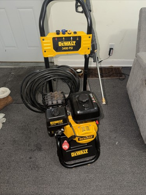 #ad 3400 PSI 2.5 GPM Gas Cold Water Pressure Washer With DeWalt 210 Engine Light Use $299.00