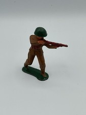 Vintage Manoil Standing Rifle Shooting Cast Metal Toy Soldier