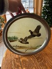 Vintage Kirk Stieff Pewter Serving Tray Quail Hunting Wildlife Barware Cabin — photo 1