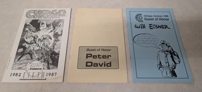 1995 1996 Chicago Comic Con Programs Guides & Art Show Flyers! Vintage Items! - Image 1 of 4