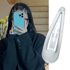 Y2K Duckbill Clamp White Black Snap Barrettes Girl Kid Hair Barrette Accessory