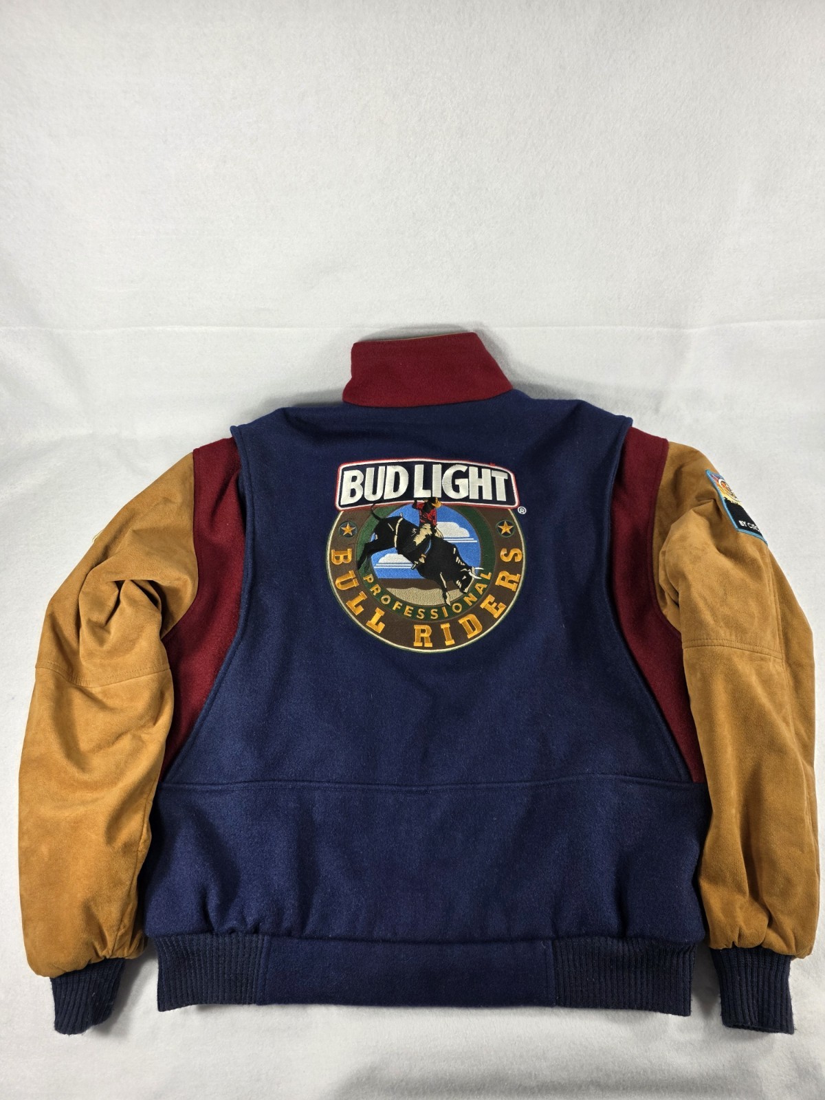 VTG 90's Cripple Creek Bomber Jacket PBR, Bud Light, Resistol Hats Men's XL USA