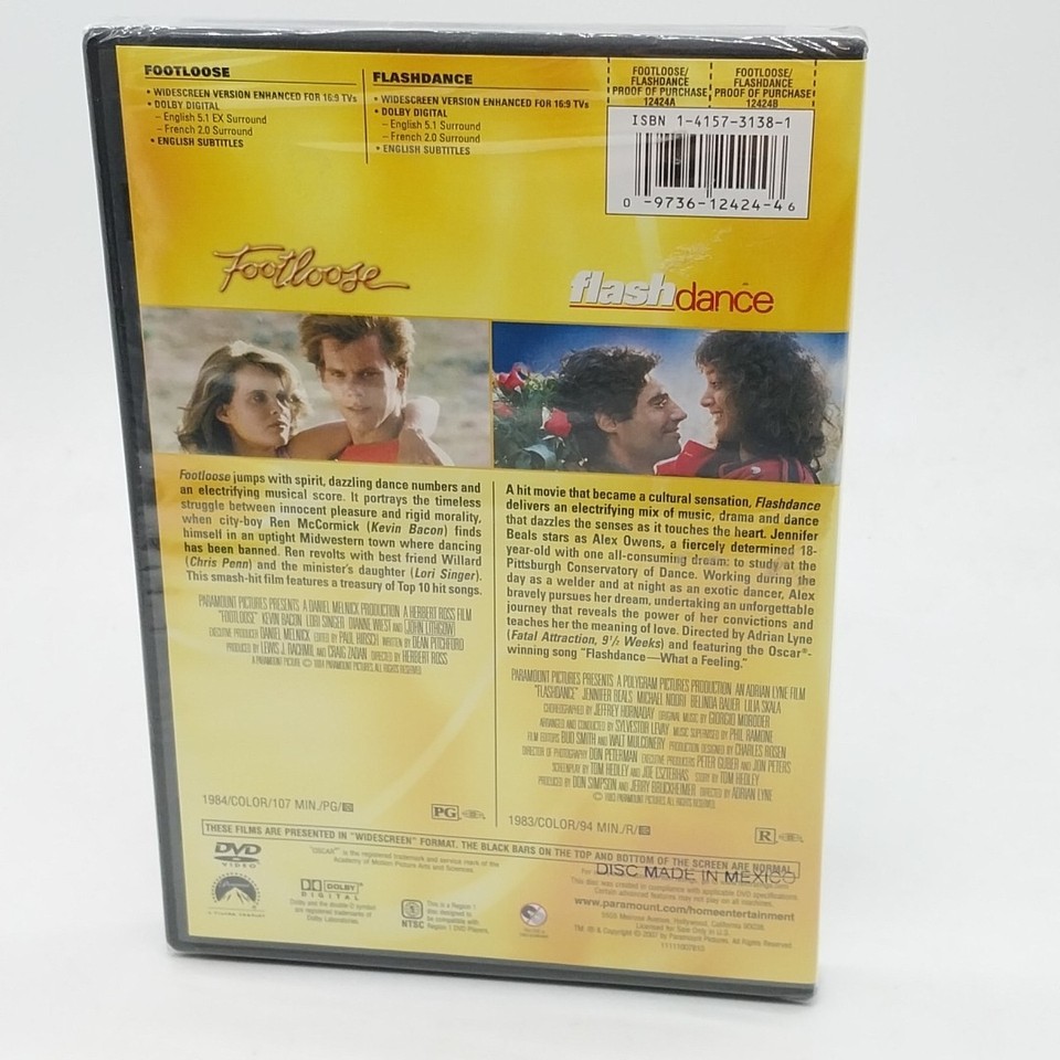 Footloose/Flashdance DVD Drama Romance Widescreen Kevin Bacon Jennifer ...