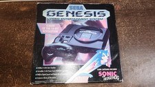 1991 Sega Genesis 1601 Console With Box, With Not For Resale Sonic The Hedgehog