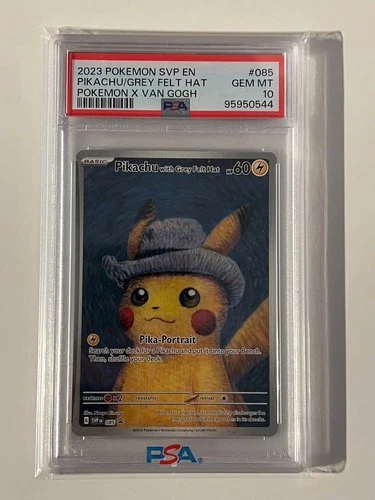 2023 Pokemon SVP EN Pokemon X Van Gogh #085 Pikachu with Grey Felt Hat PSA 10