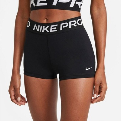 Nike Damen schwarz & weiß Nike Pro 3 Zoll Shorts XS neu mit Etikett Ref C3069