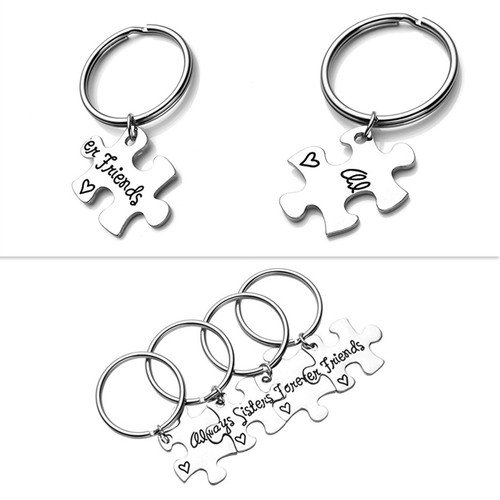 Key Rings Key Chain Always Forover Friends for Girls Firends - Imagen 3 de 11