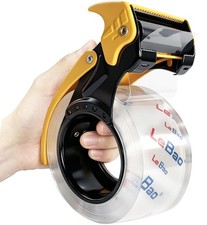 Heavy Duty Packing Tape with Metal Dispenser, 2.7 Mil Ultra-Thick Shipping Ta...