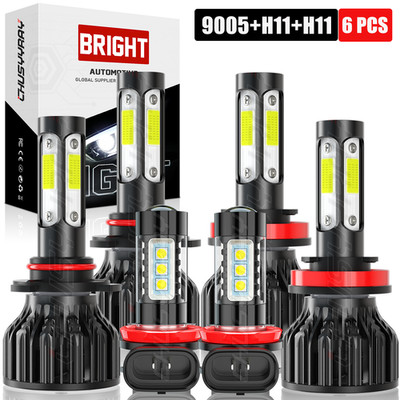 For Chevy Equinox 2010-2018 LED Headlight Bulbs Kit High-Low Beam + Fog Light