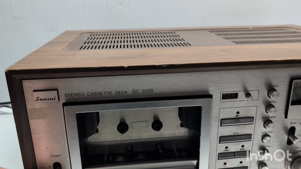 Vintage Sansui STEREO CASSETTE DECK SC-5100 **for Parts or Repair