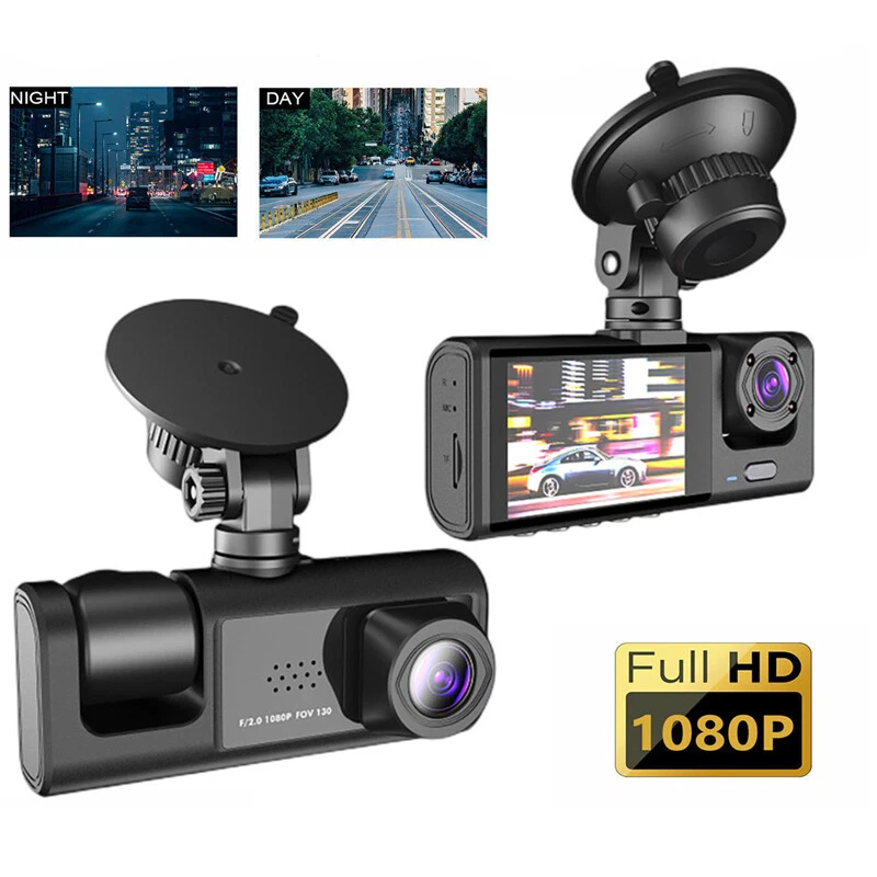 Cámara grabadora de video frontal/trasera/interior 1080P de doble lente para automóvil sensor G Foto 3 de 4