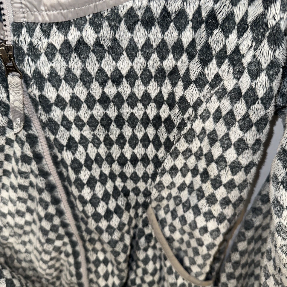 CHAQUETA POLAR THE NORTH FACE JUVENIL Cremallera Completa Gris Patrón Con Capucha Talla XL 18 Foto 4 de 4