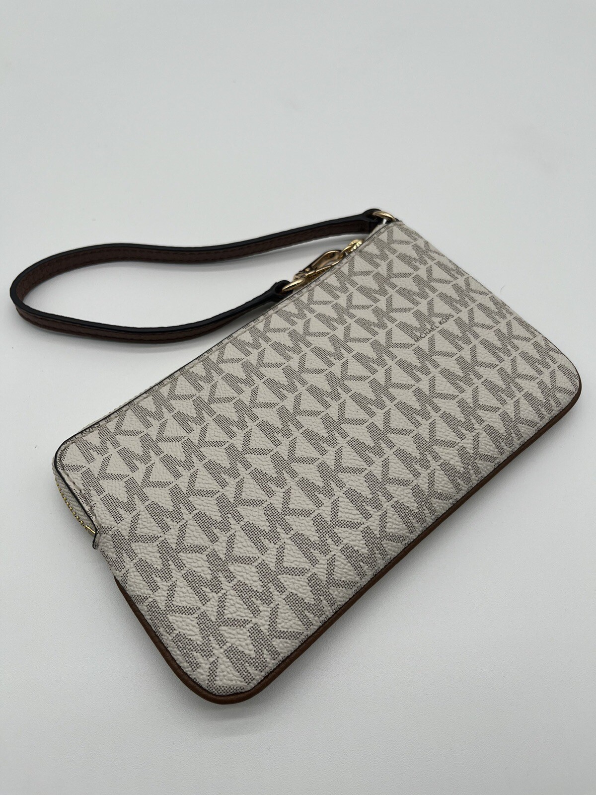 Michael Kors Jet Set Travel Large Wristlet Clutch - Beige for sale  