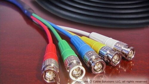Canare V5-3C ummanteltes RGBHV Video "Snake" Kabel BNC/BNC oder BNC/RCA 2,5m - Bild 2 von 6