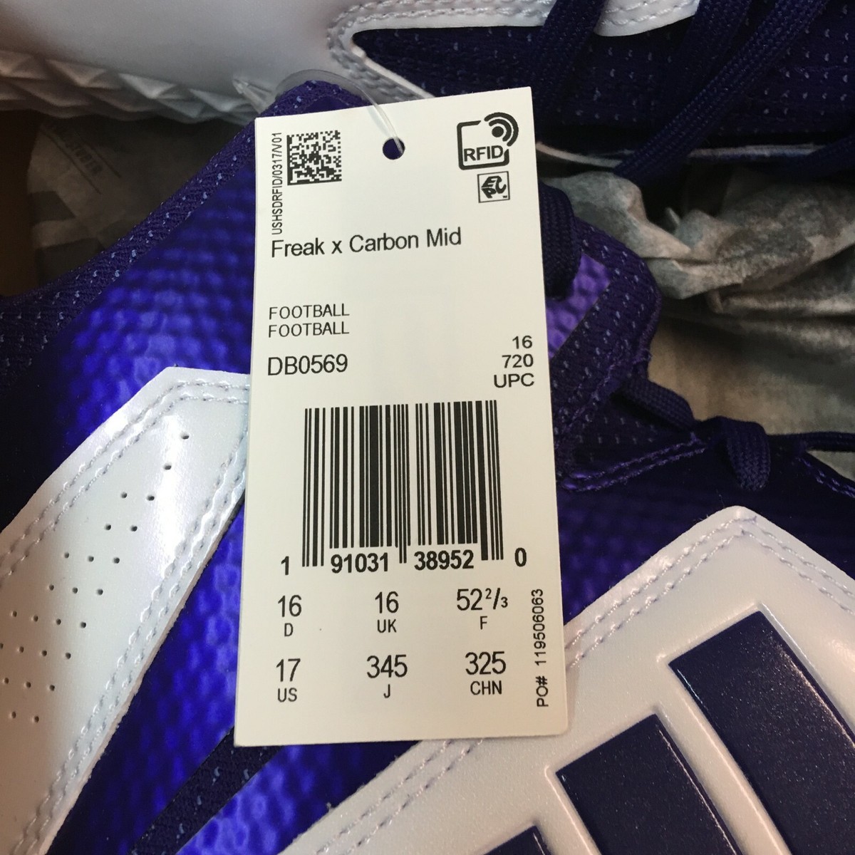 Adidas Freak X Carbon Football Cleats‎ Blue White Men’s Size 17 ADIDAS Freak x Carbon Football Cleats: Review - YouTube main image 4