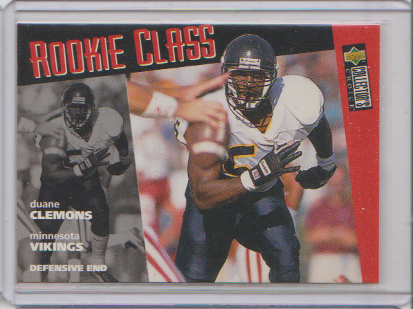 1996 Collector's Choice Rookie #14 Duane Clemons Vikings California Golden Bears