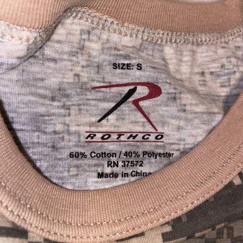 Rothco Men's ACU Digital Camo S Short Sleeve T-Shirt Small Military Air Soft - Picture 2 of 3