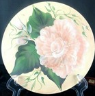 Hand Painted Wood Plates Chargers 2 Folk Art Floral Shabby Chic 10" Cottagecore